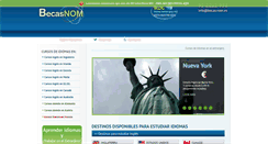 Desktop Screenshot of becas.nom.es